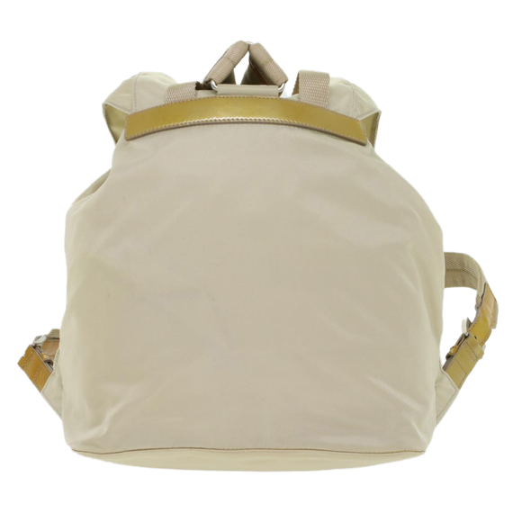 PRADA Backpack Nylon Beige Auth 45868 - Picture 2 of 16